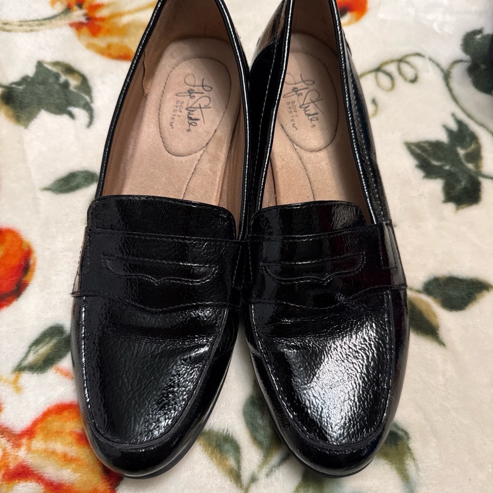 Black loafers
